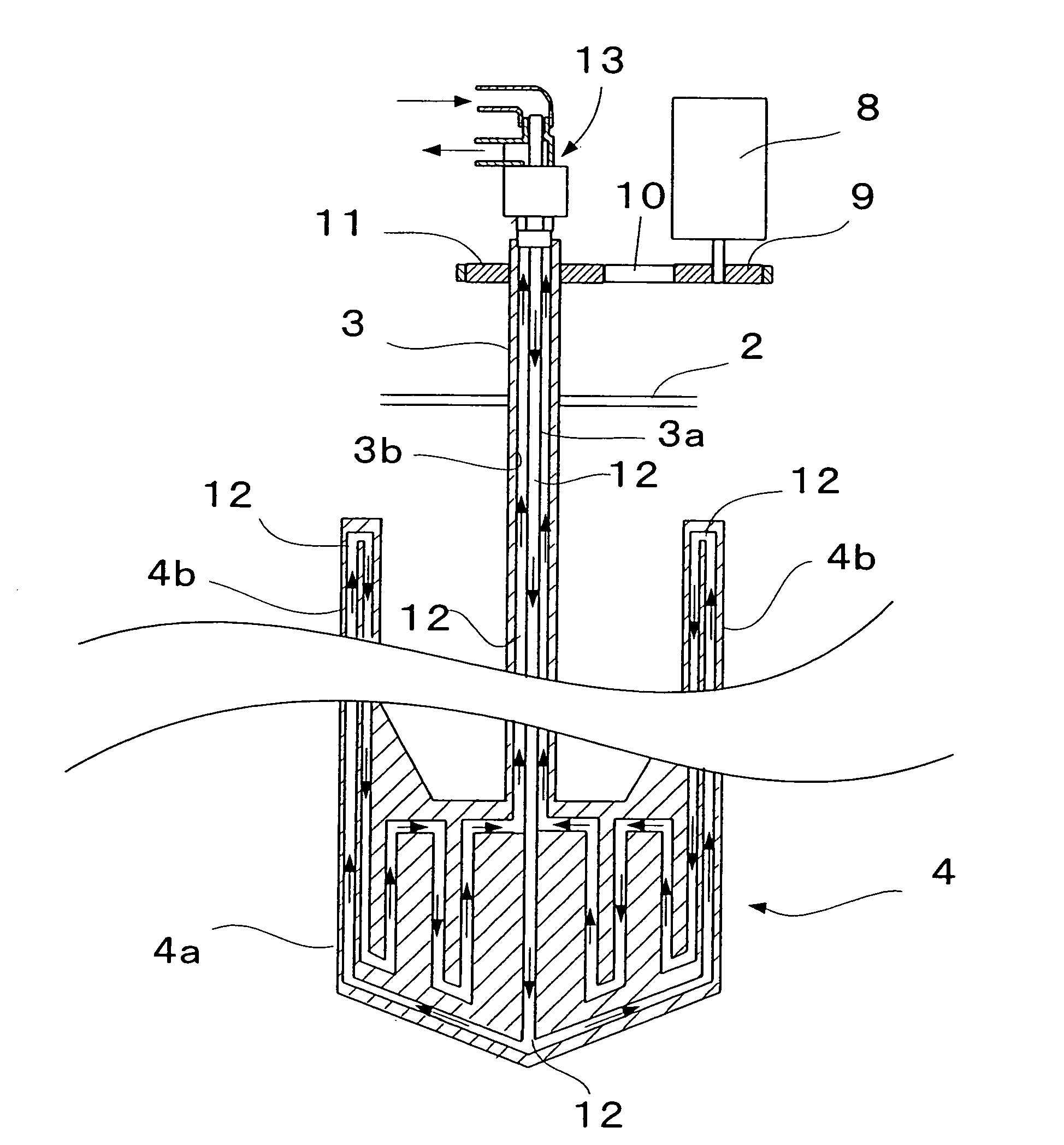 Agitator, a circulatory cleaning device attached to the agitator, and a circulatory line system comprising the circulatory cleaning device