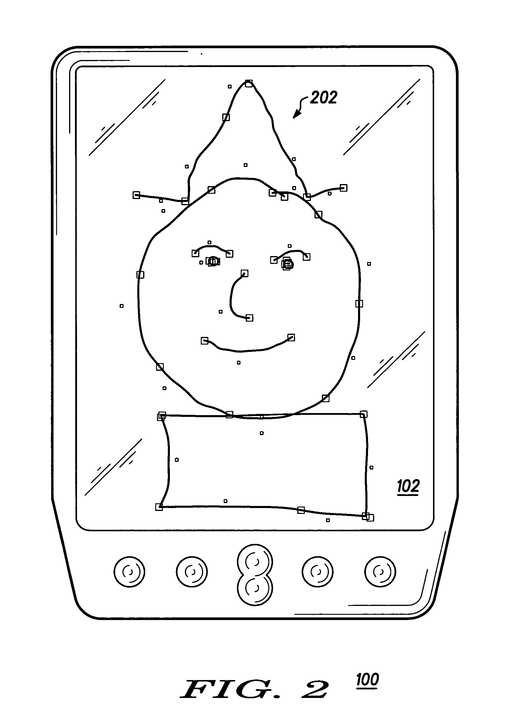 Method and apparatus for bezier curve approximation data compression