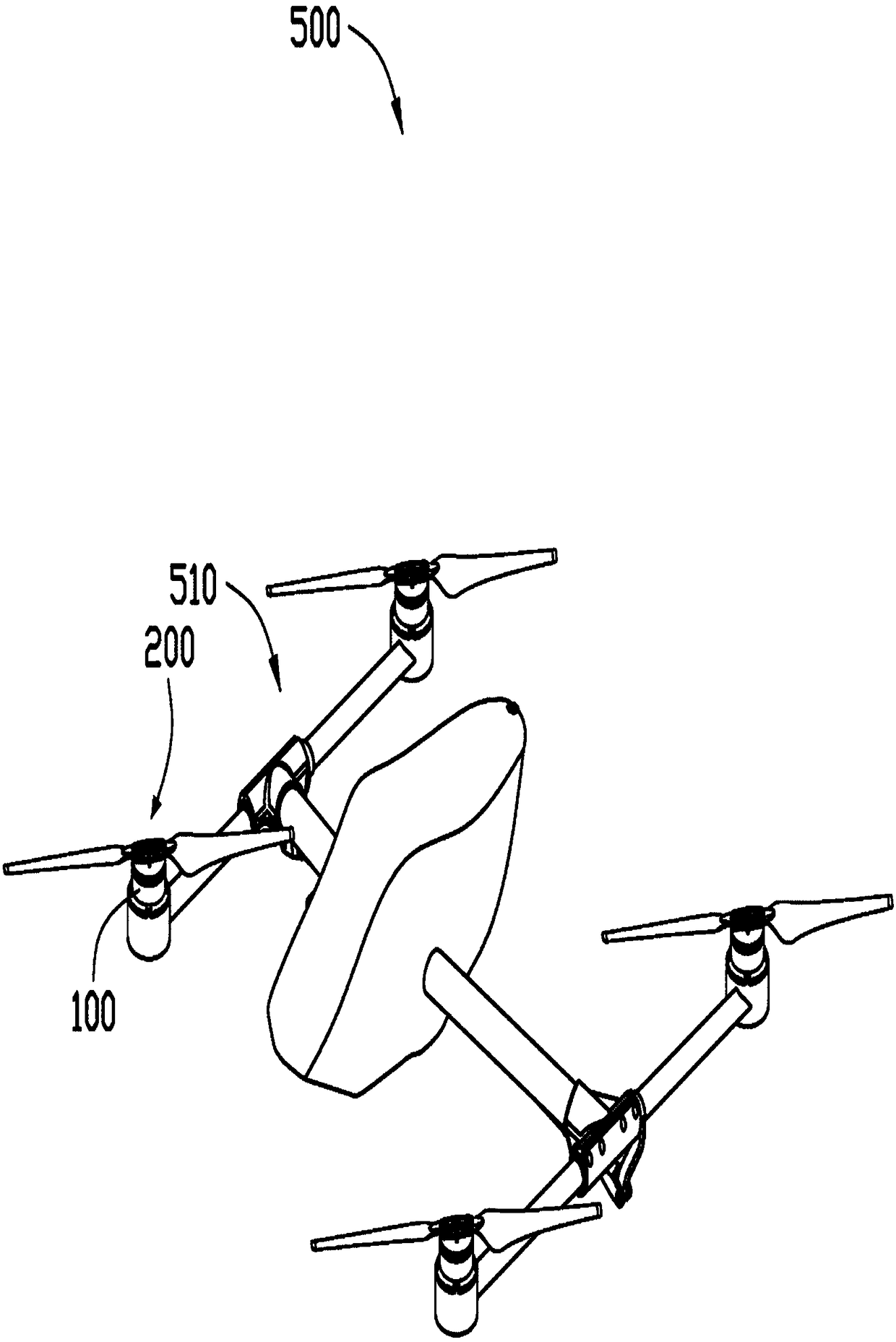 Motor, power device, and unmanned aerial vehicle using the power device