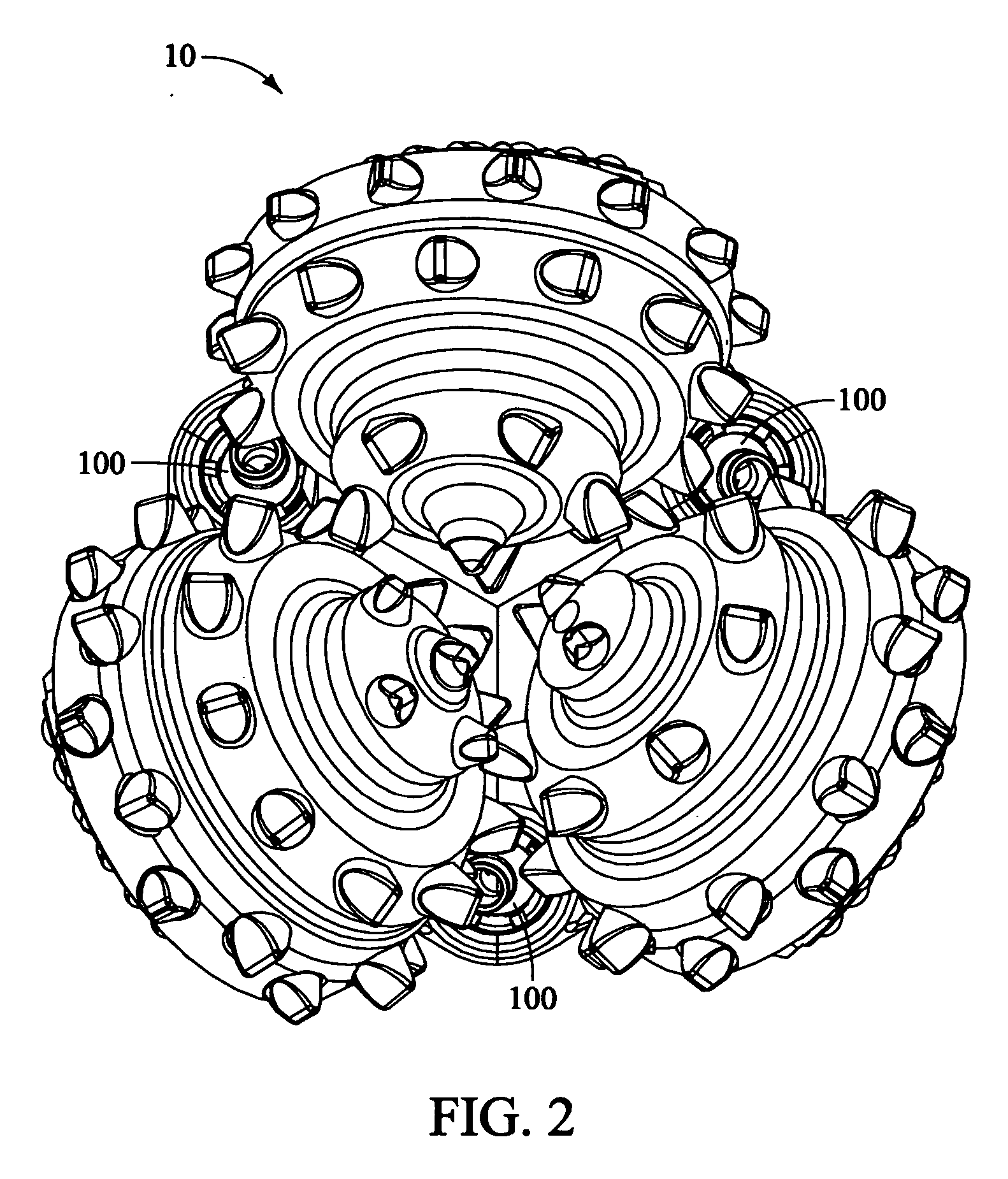 Directable nozzle for rock drilling bits