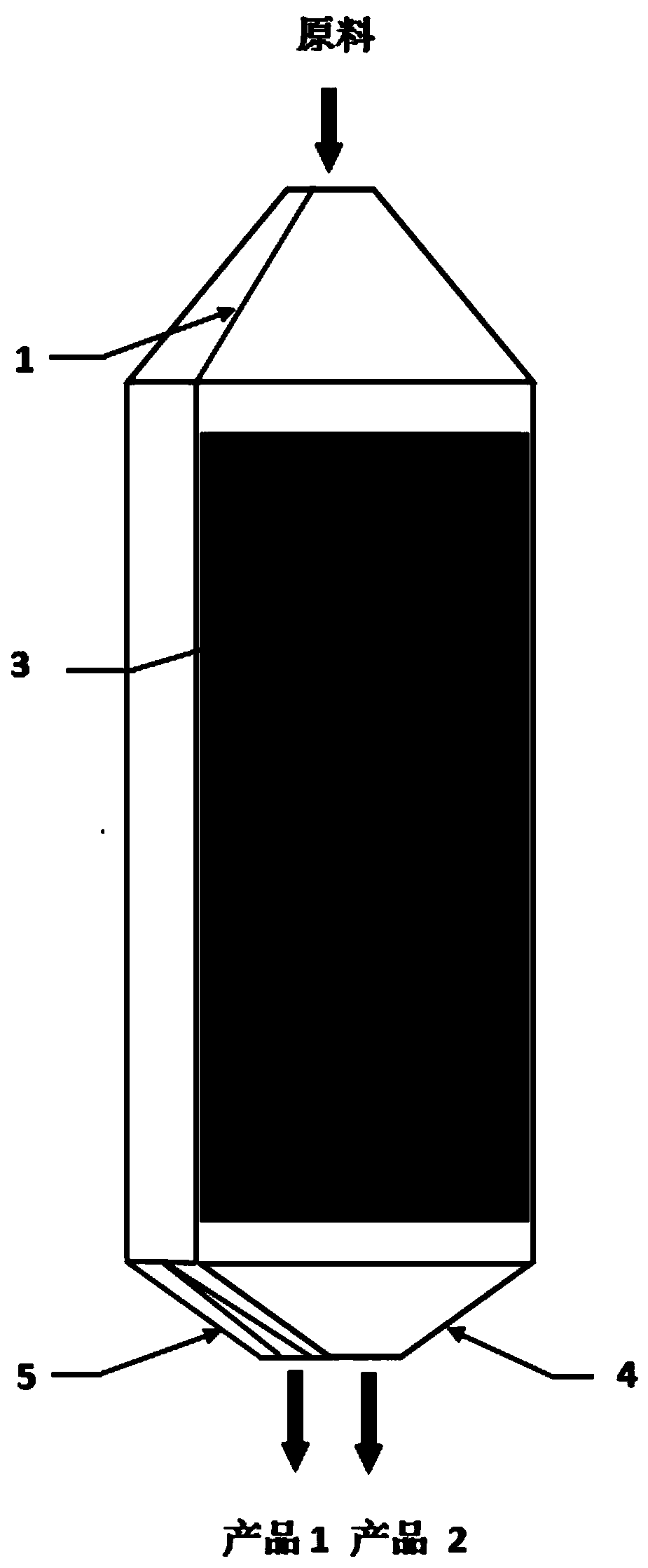 A triboelectric separator filled with packing friction plate