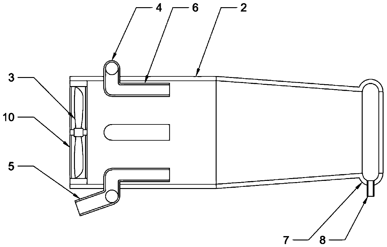 Middle shaft type dragged fog gun machine