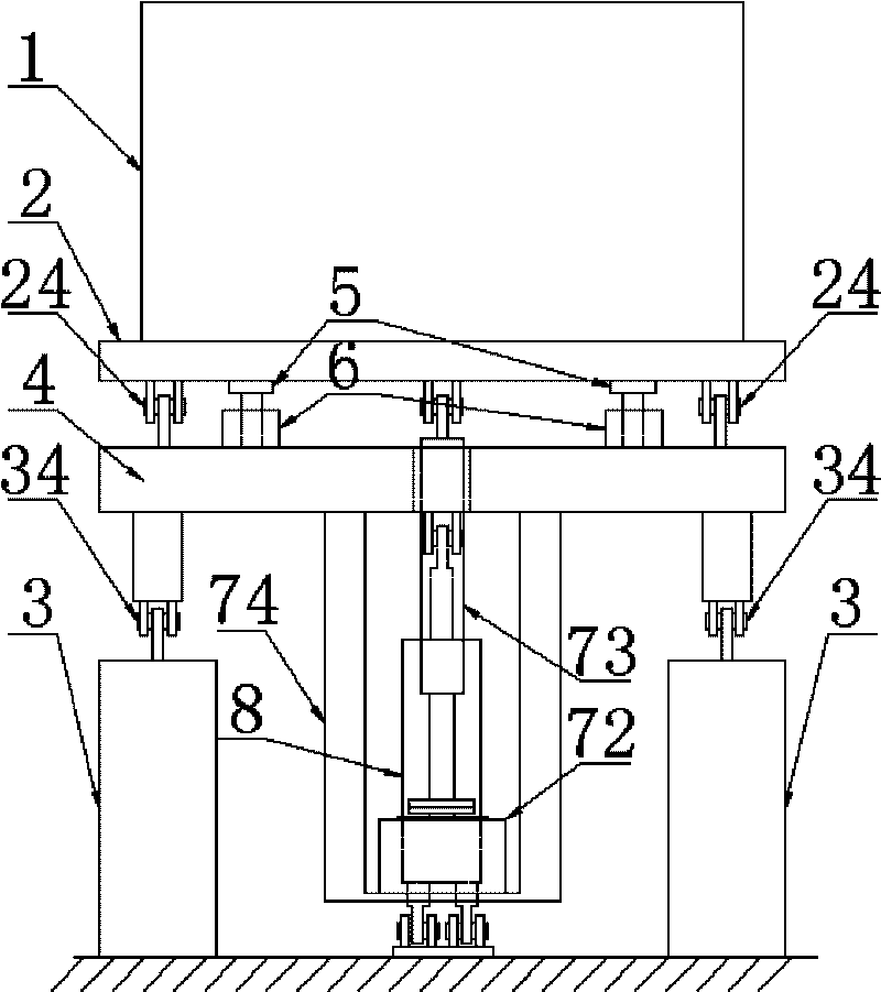 Pouring-type casting platform of continuous casting machine