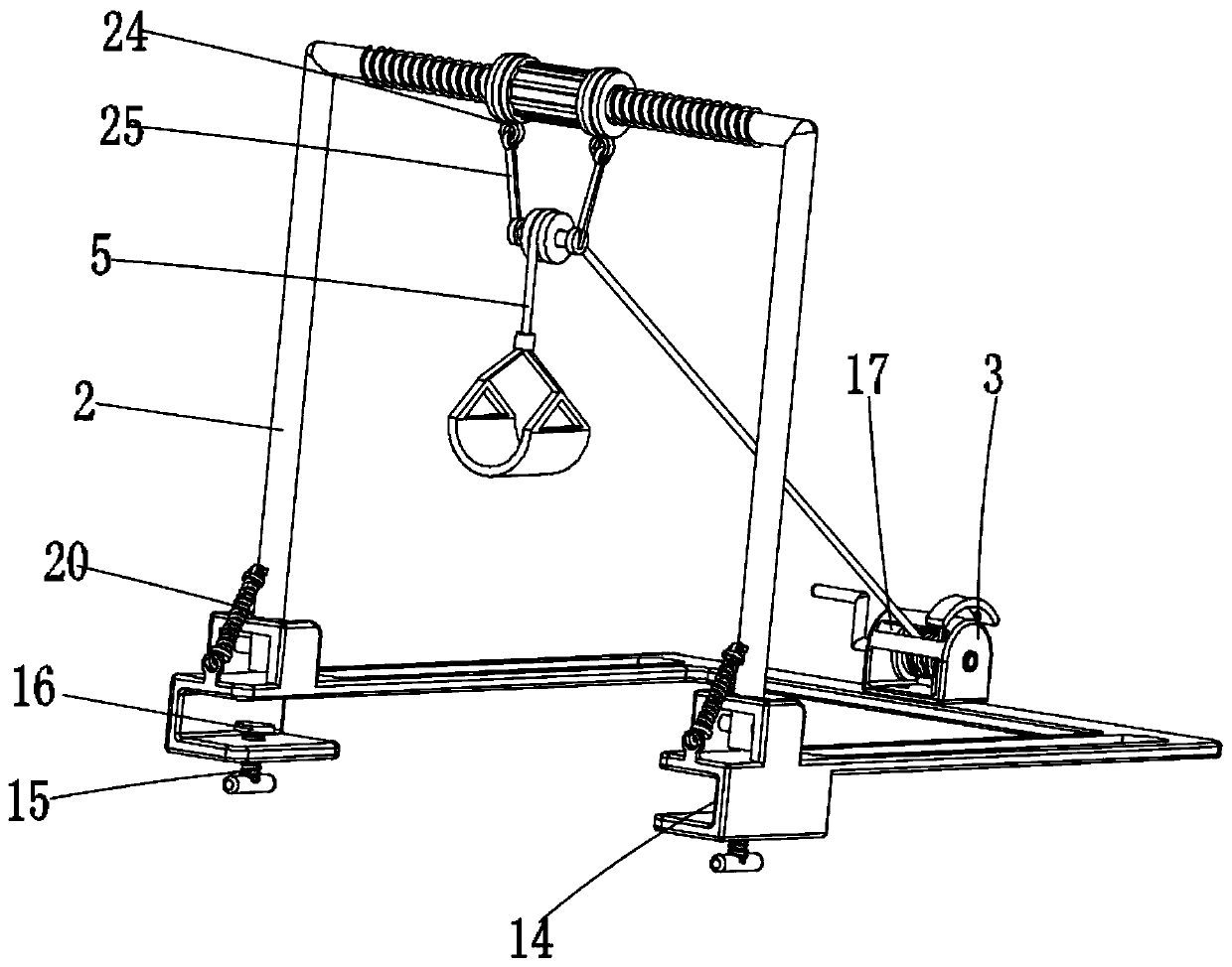 Orthopedic traction frame used in medical orthopedic department