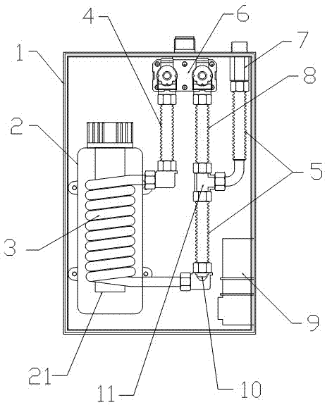 Embedded ultraviolet sterilization pipeline water purifier