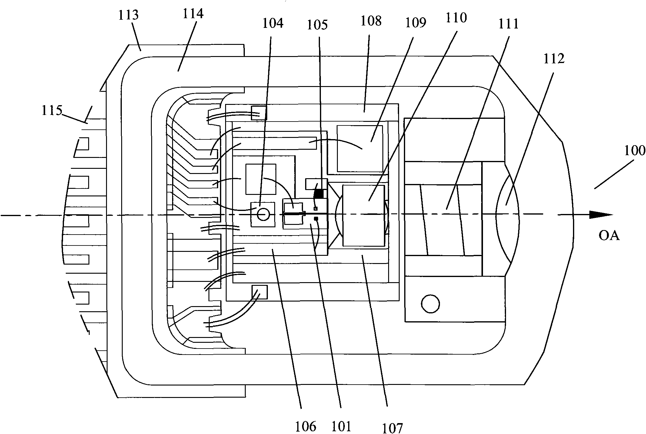 Refrigeration coaxial light-emitting pipe core