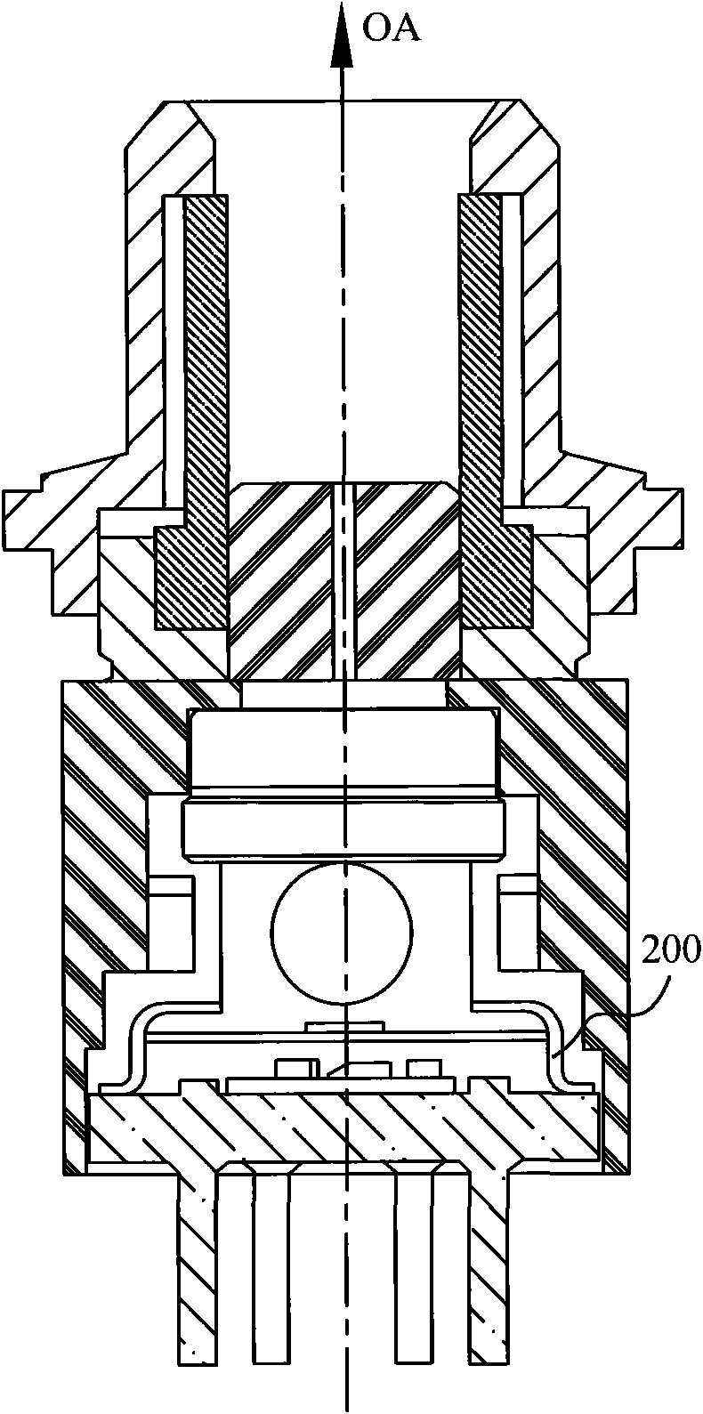 Refrigeration coaxial light-emitting pipe core