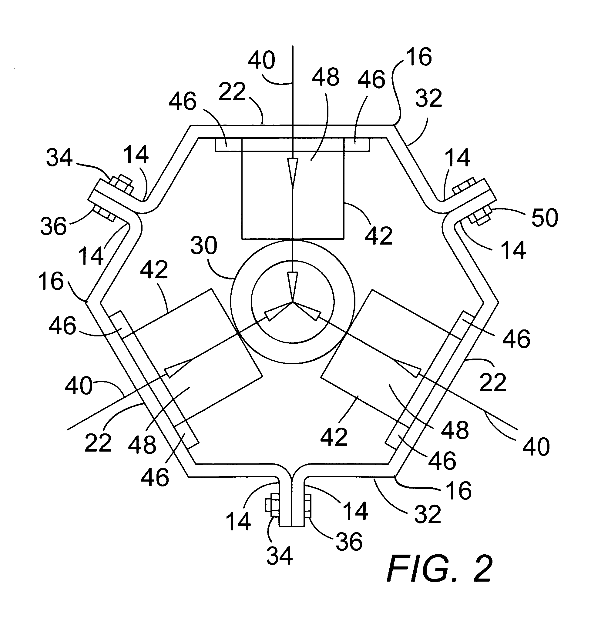 Device for focusing a magnetic field to treat fluids in conduits