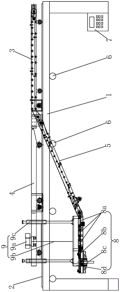 Loading and palletizing host for bagged cement truck loader