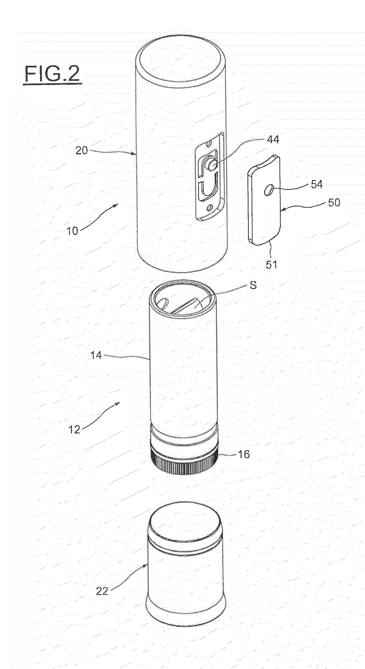 Protection device for a system for packaging a product, such as a cosmetic product