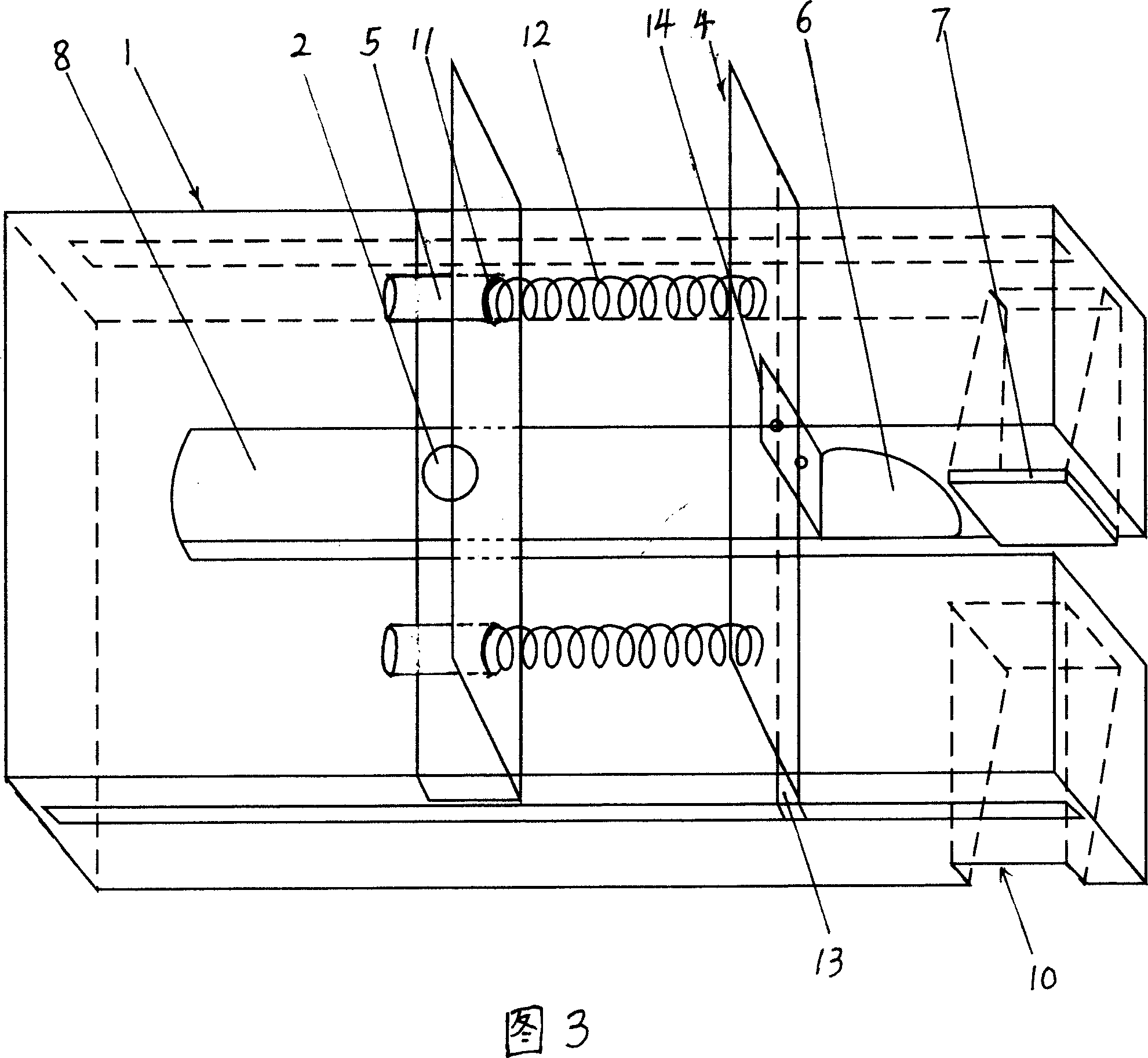 Track automatic locking press-board device