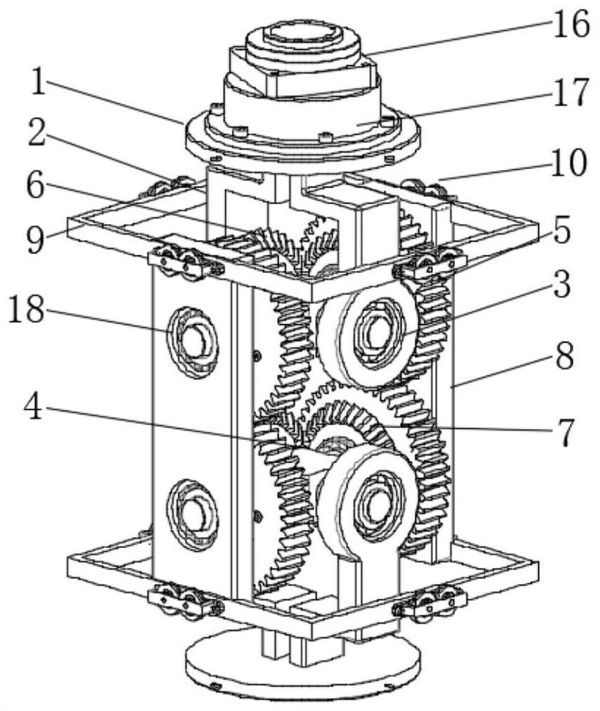 Robot three-degree-of-freedom wrist device