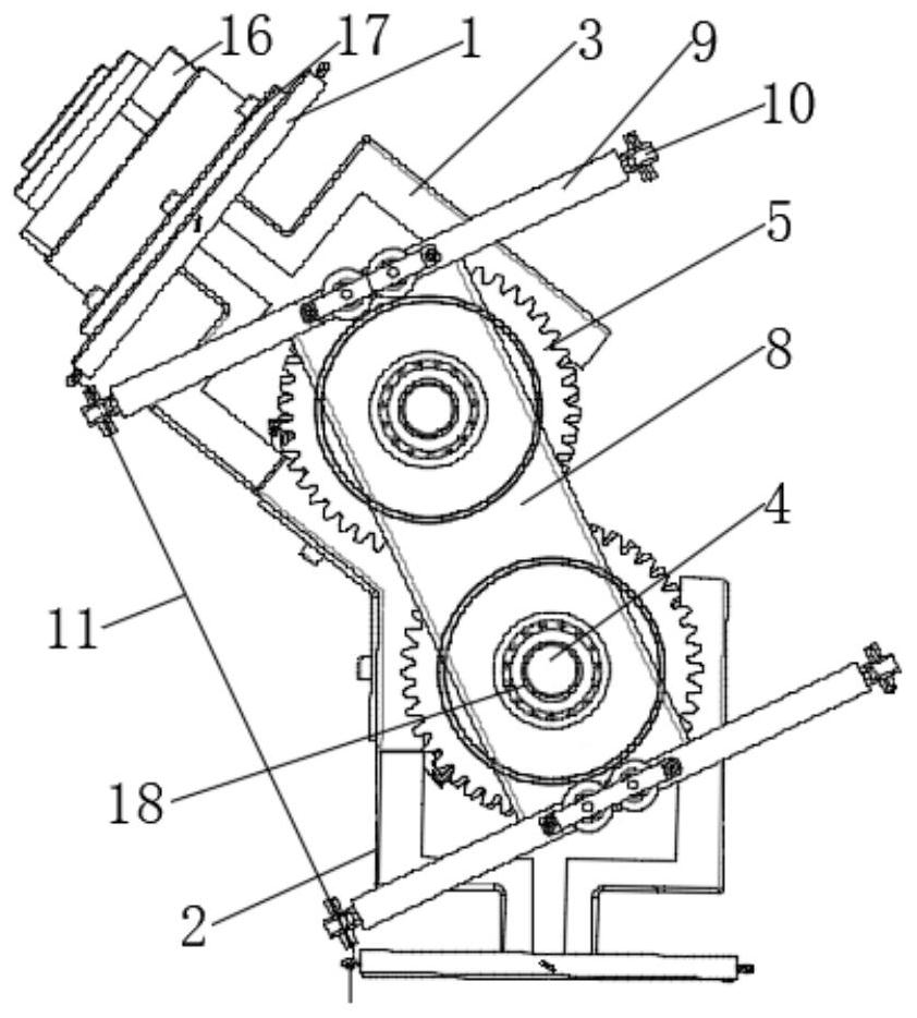 Robot three-degree-of-freedom wrist device