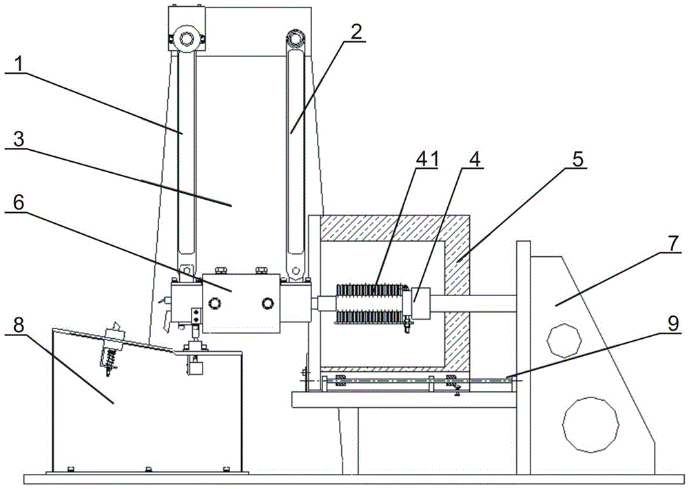 Integrated test device for dynamic buckling of grids under temperature field