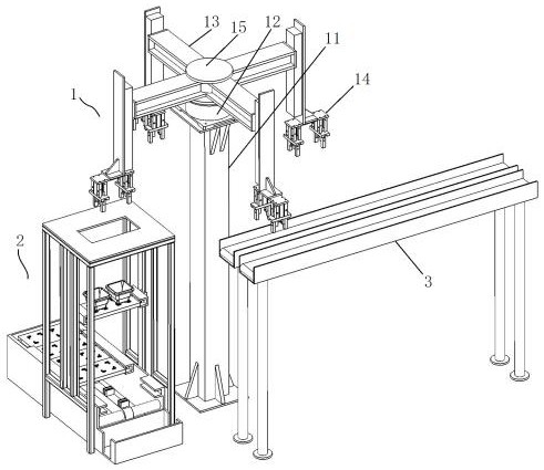 A cross feeding device and feeding method