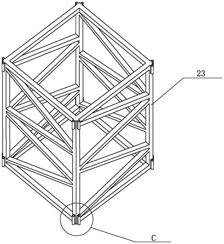 Adjustable supporting device for joint splicing of large complex steel structure