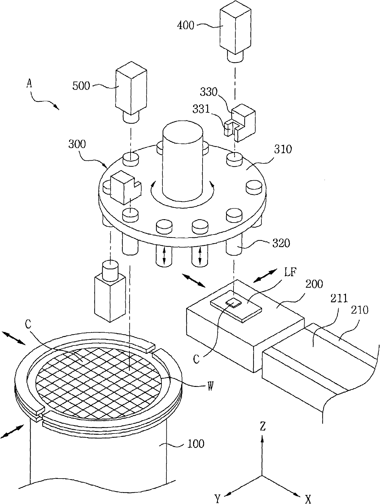 LED chip jointing device