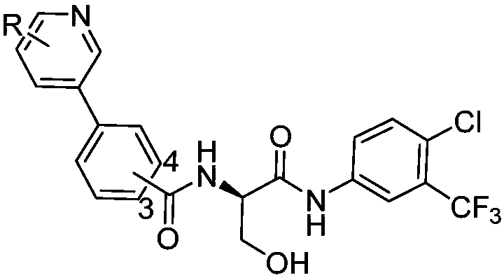 Quasi-peptide compound containing serine and preparation method and application thereof