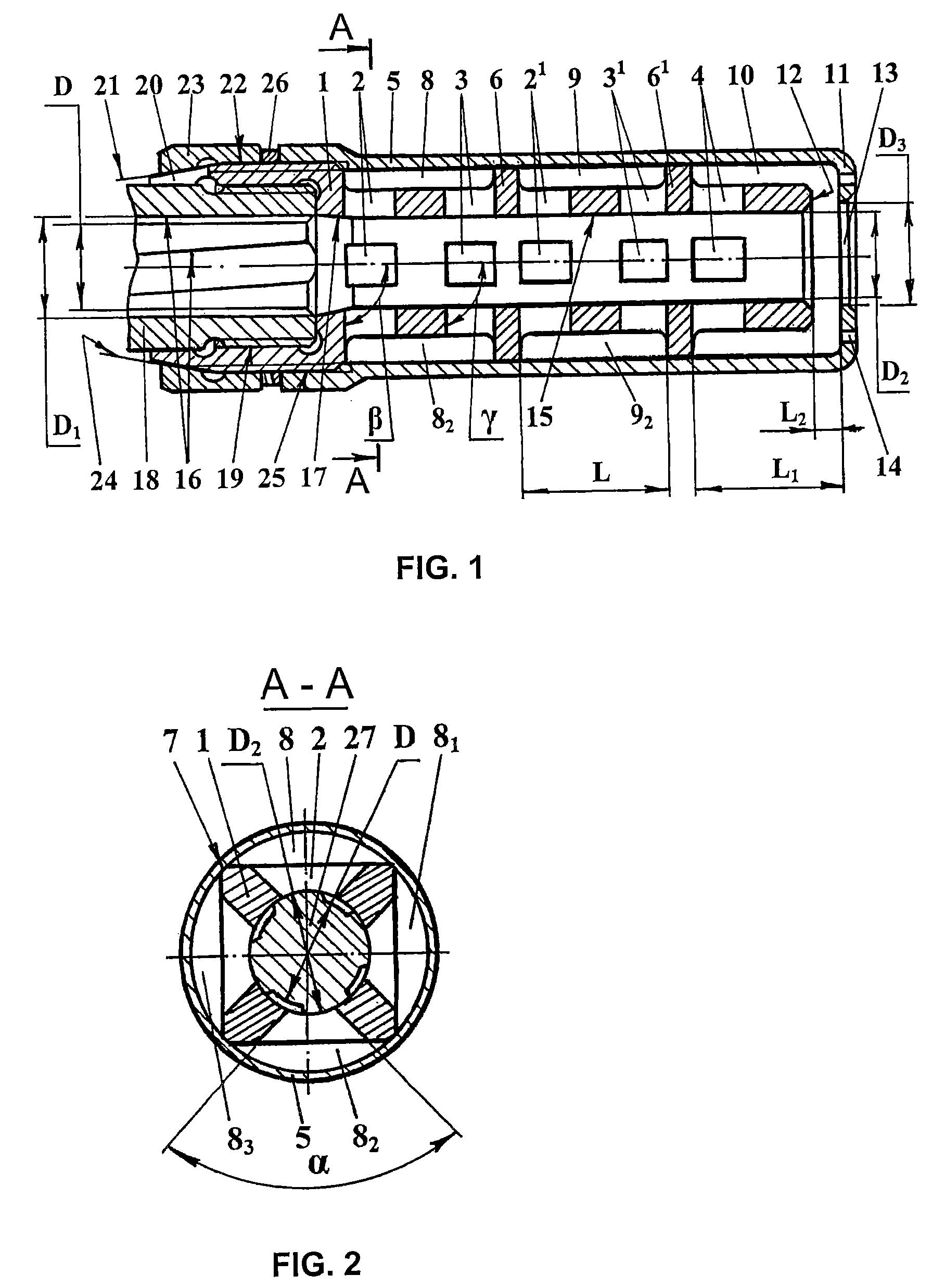 Barrel-mounted device for a firearm