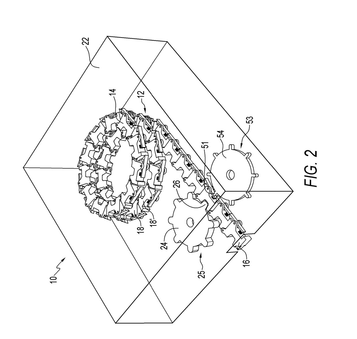 Single chain linear actuator