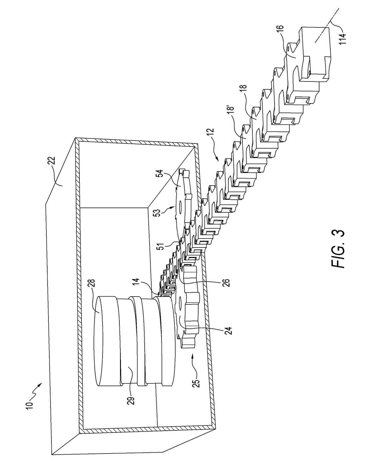 Single chain linear actuator