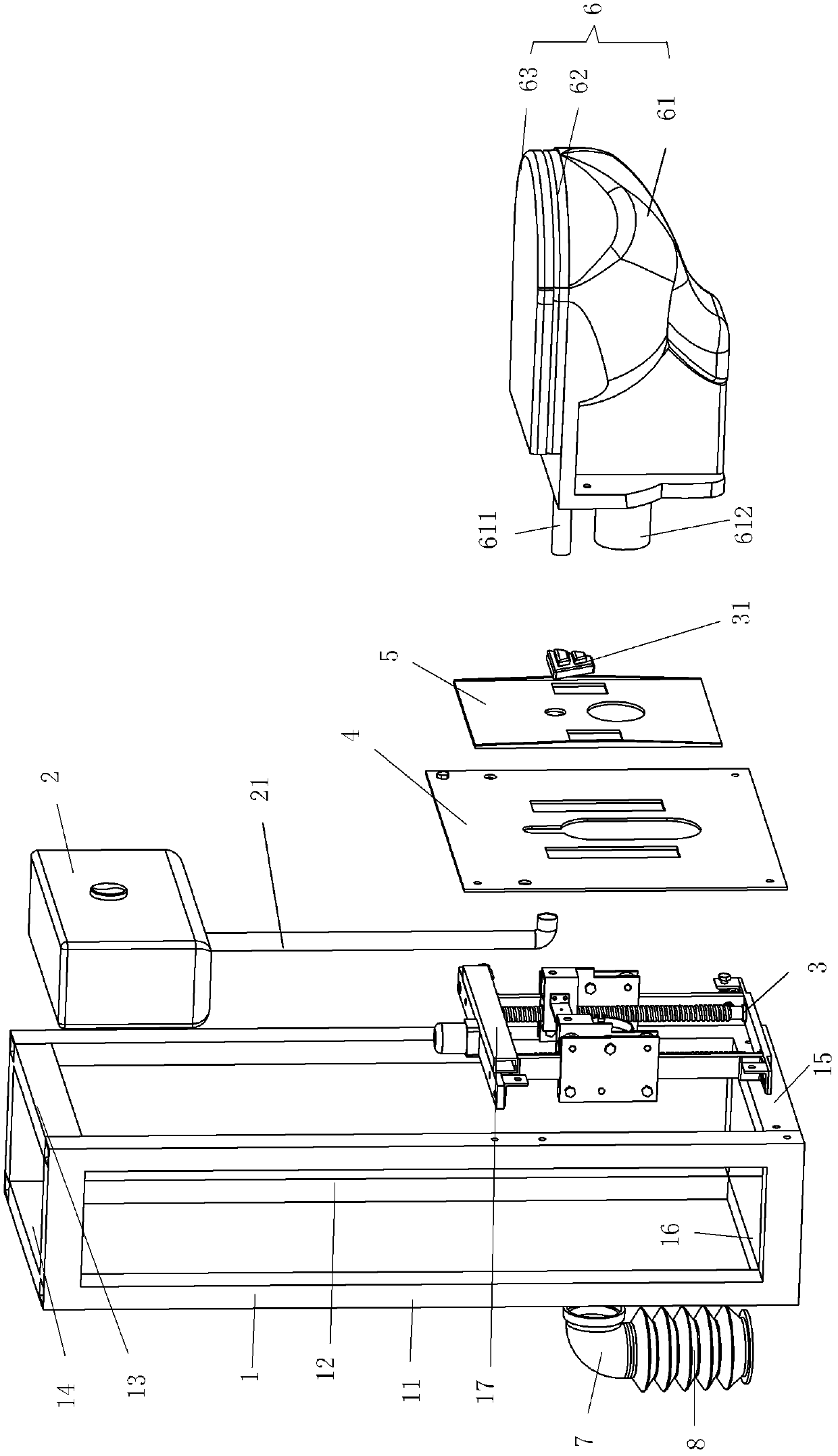 Height-adjustable flush toilet