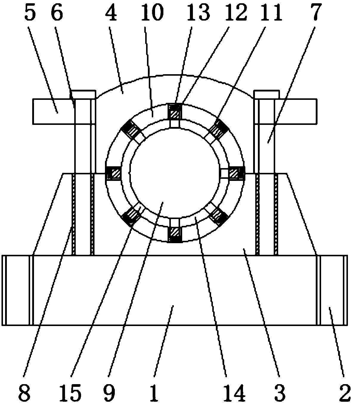 Damping self-lubricating bearing pedestal