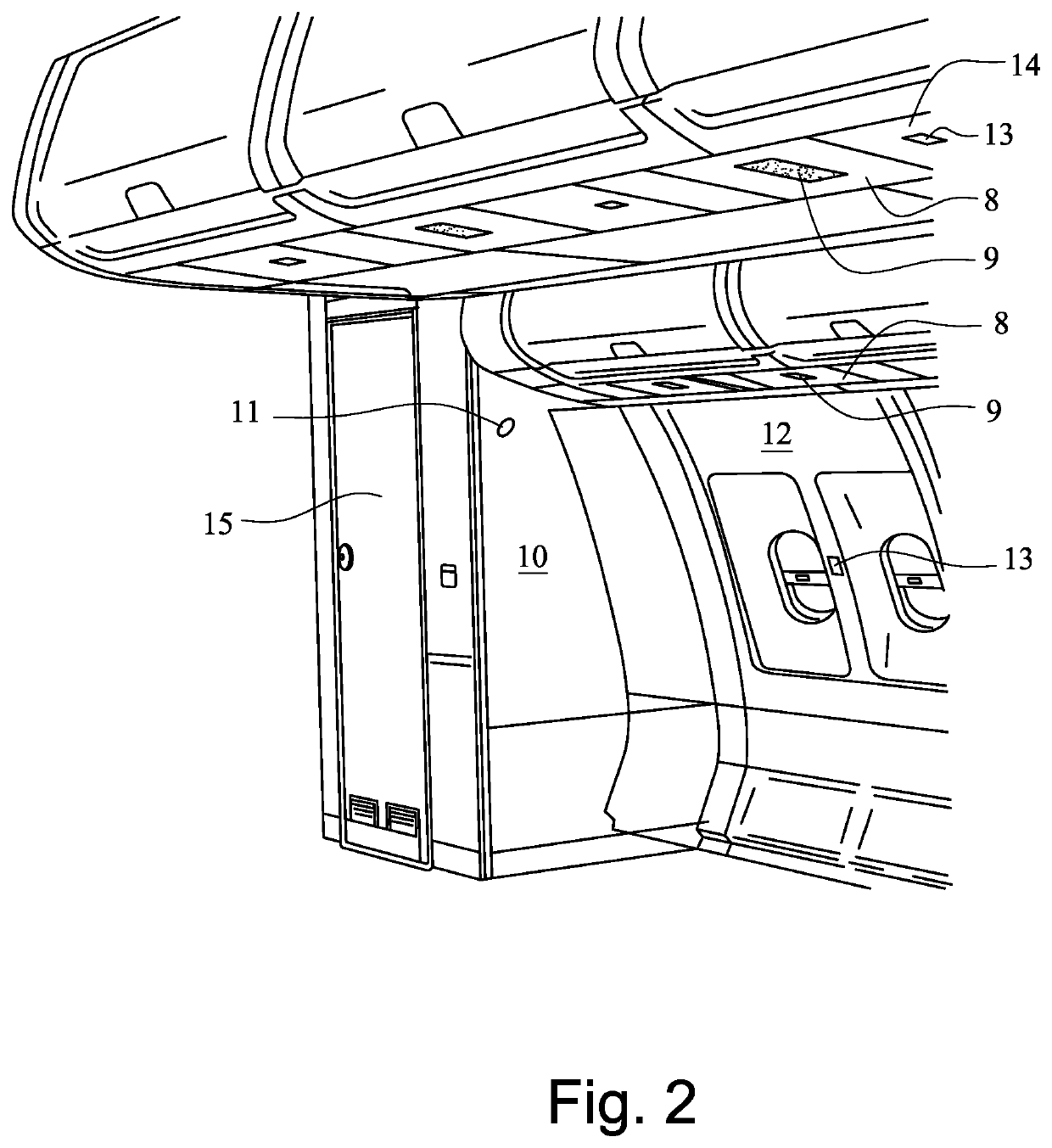 Aircraft cabin disinfection system