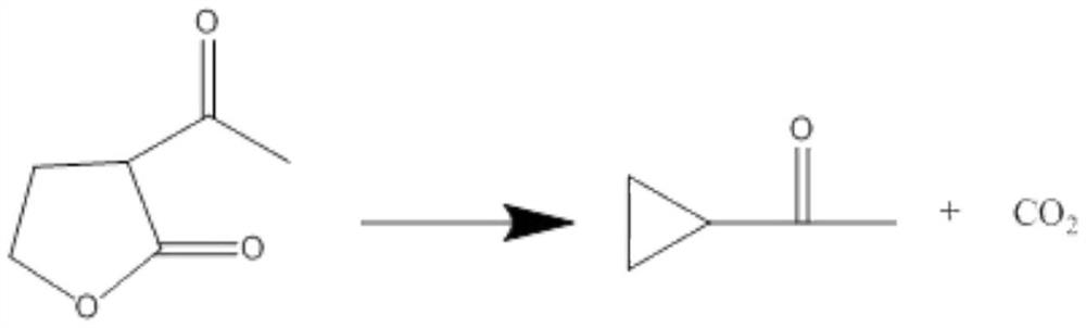 A kind of synthetic method of α-acetyl-γ-butyrolactone cracking to prepare cyclopropyl methyl ketone