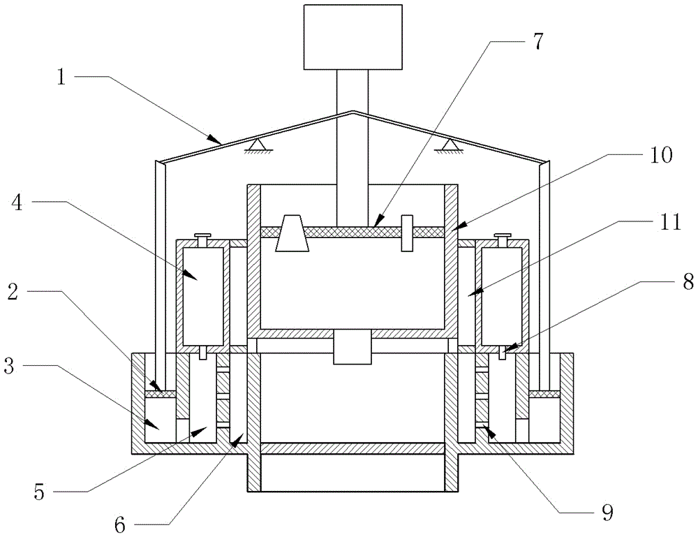 Injection molding device capable of conducting even cooling