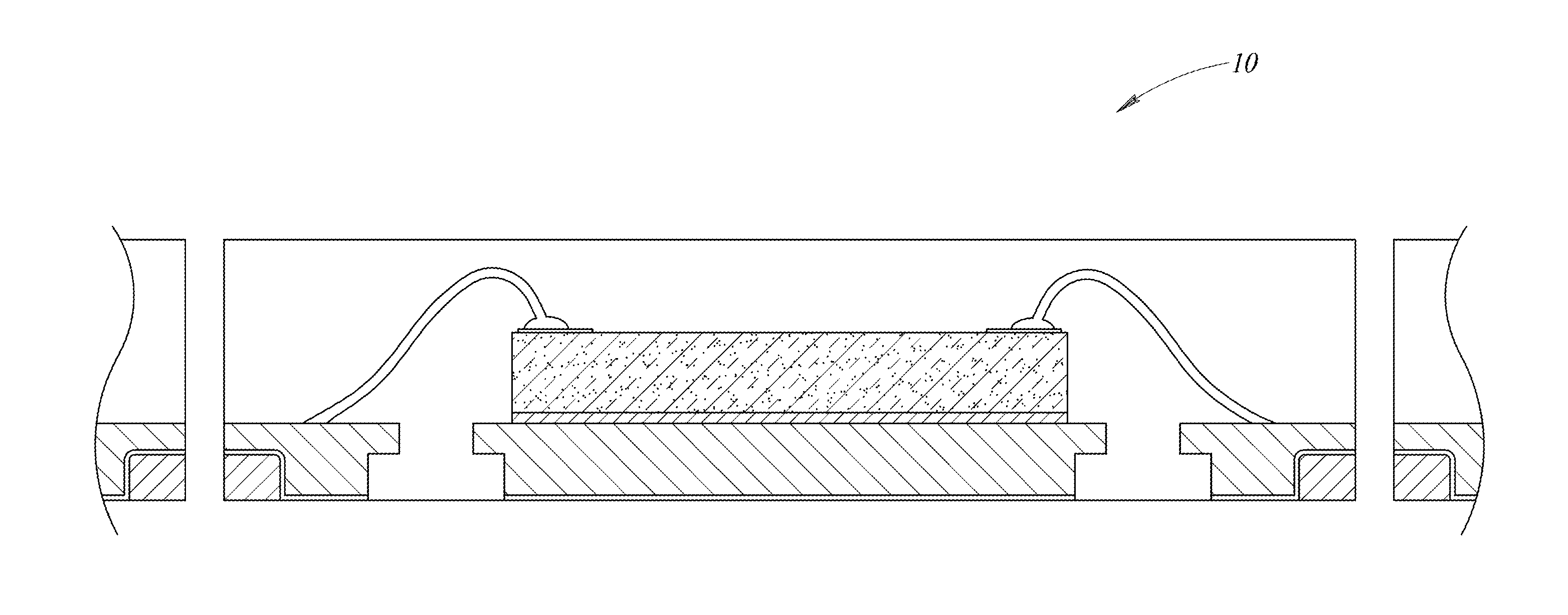 Leadframe package with pre-applied filler material