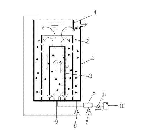 Biological membrane fluidized bed wastewater treatment method