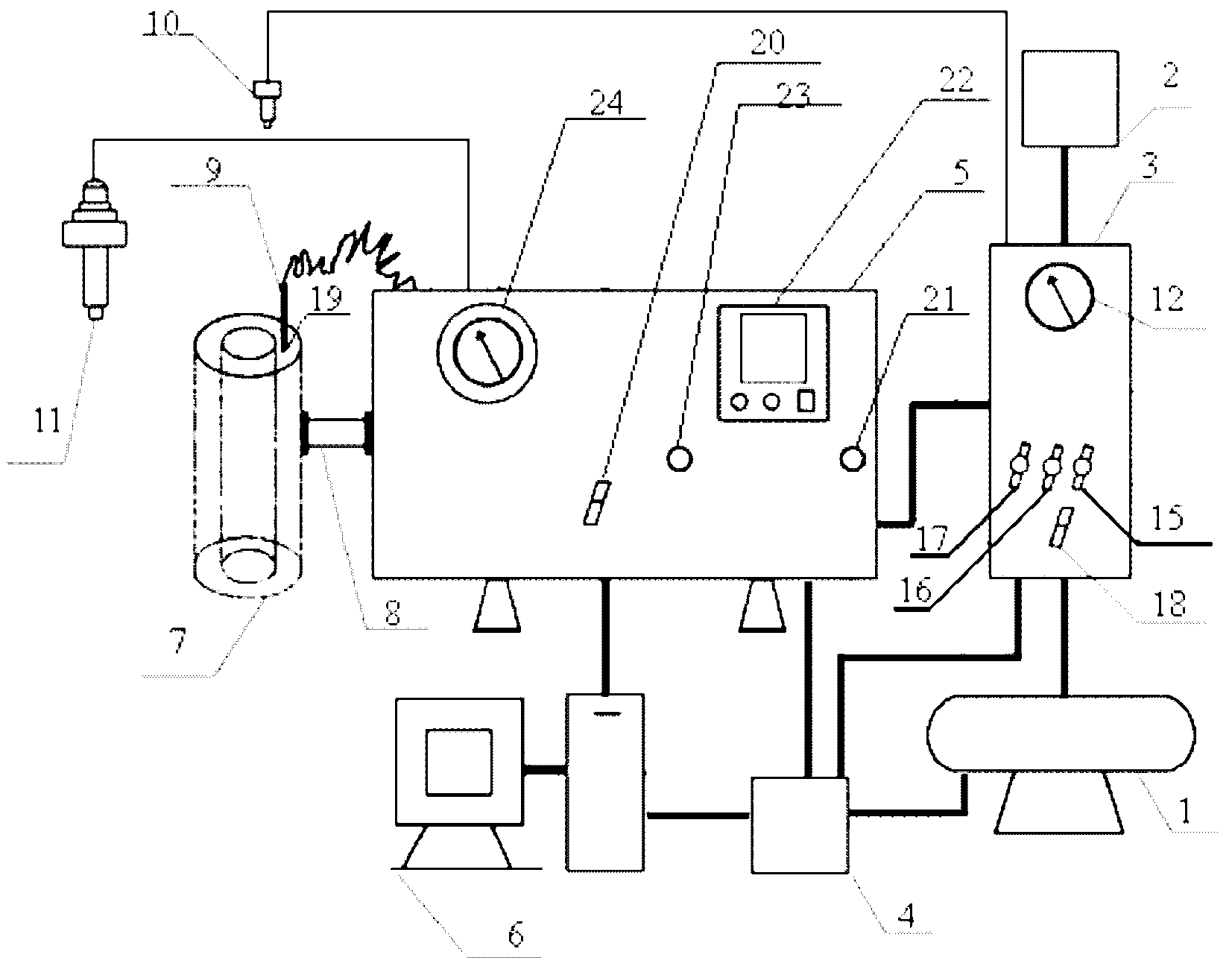 High-temperature and high-pressure volume expansion and shrinkage tester of oil well cement