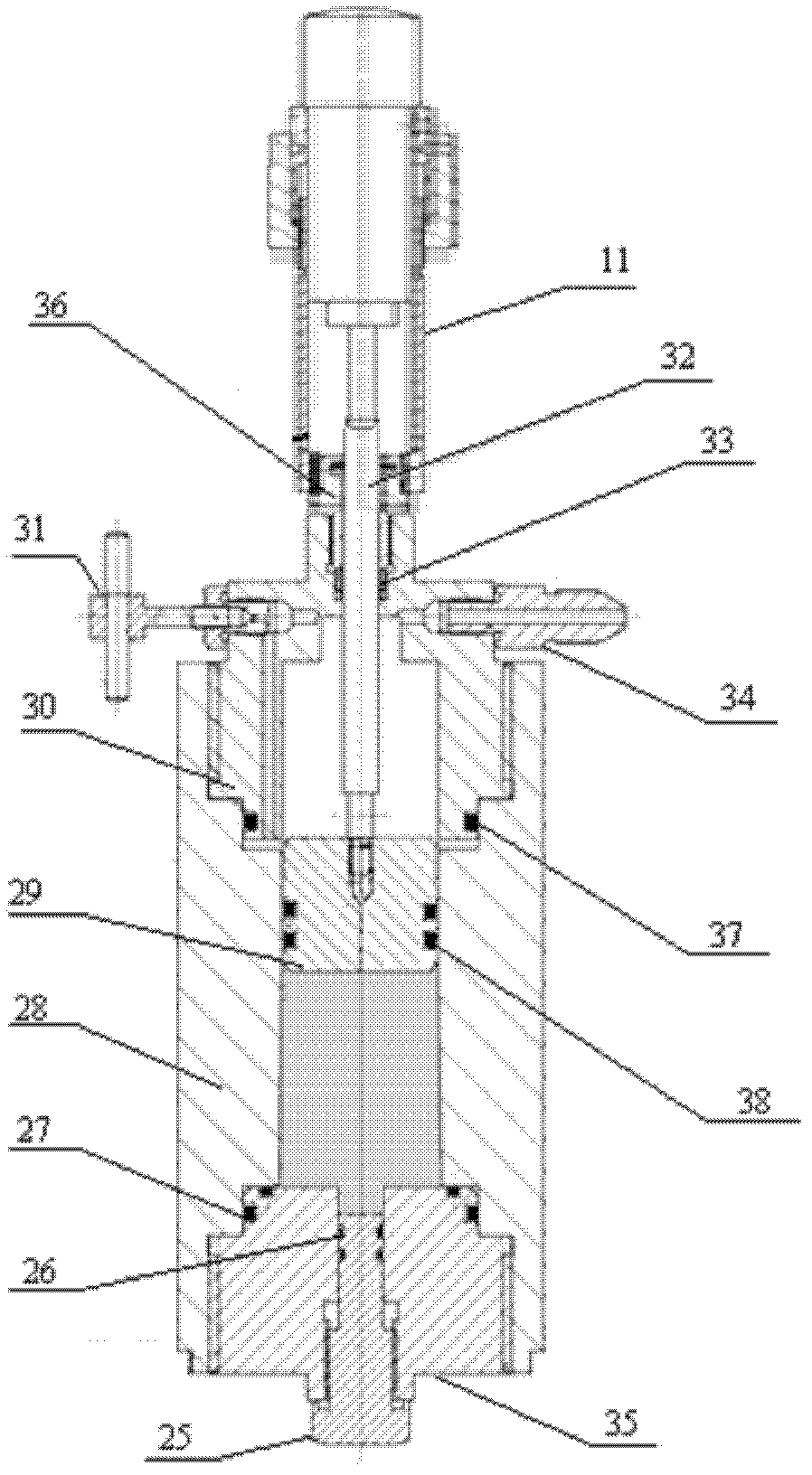 High-temperature and high-pressure volume expansion and shrinkage tester of oil well cement