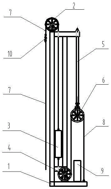 Hydraulic pumping unit with tension-bearing oil cylinder and application method