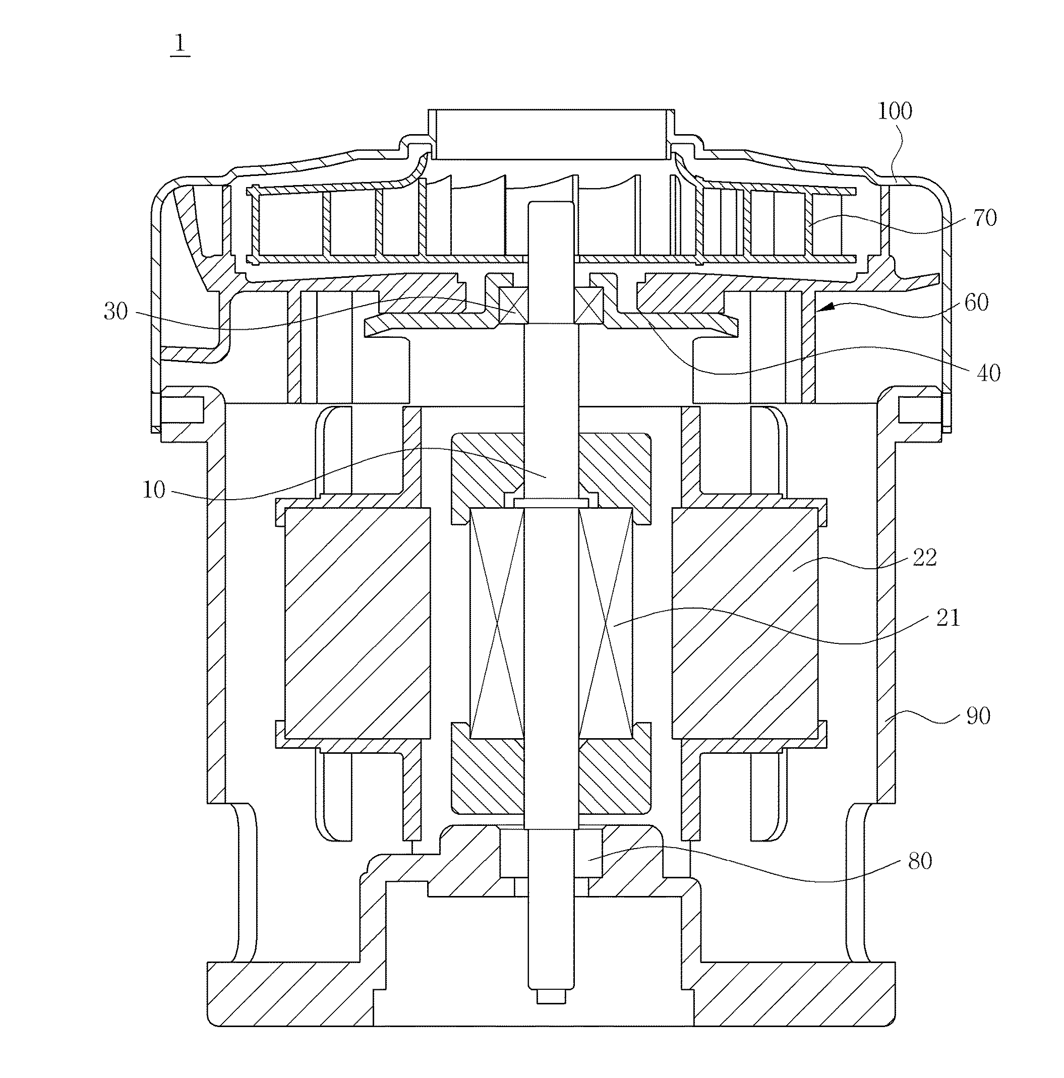 Switched reluctance motor assembly