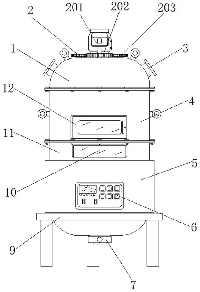 Progress-visualized high-molecular polymerization reaction kettle