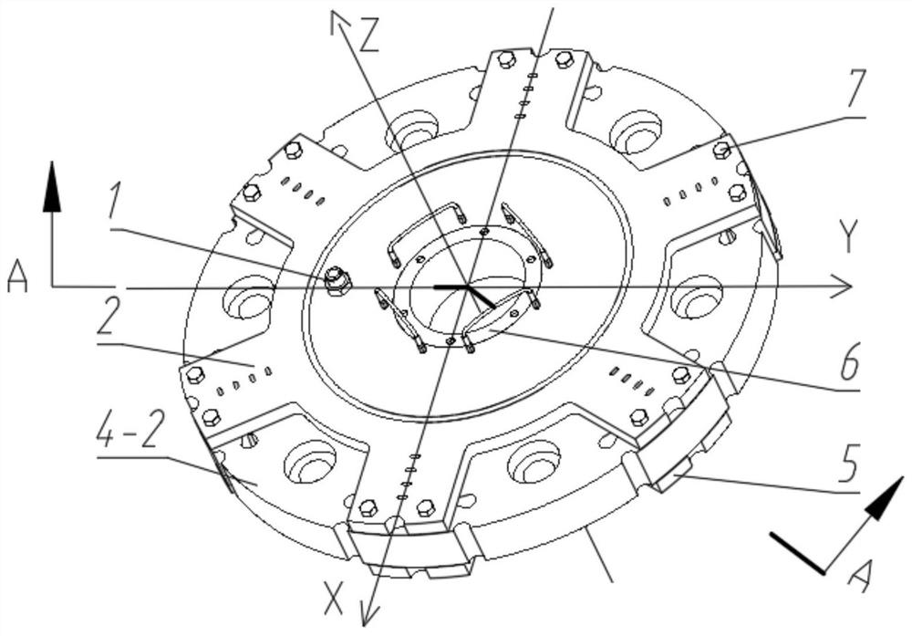 A three-dimensional damping hinge seat for vibration reduction of parallel machine tools