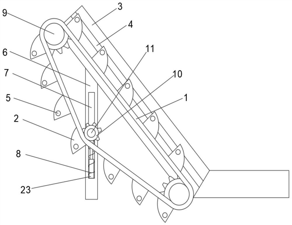 Chain bucket type elevator