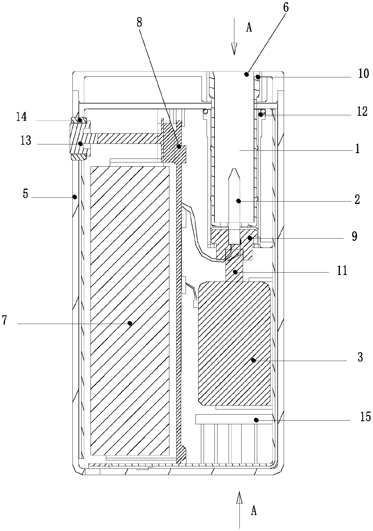 Low-temperature smoking set with rotary separation type heating body, and cigarette withdrawal method