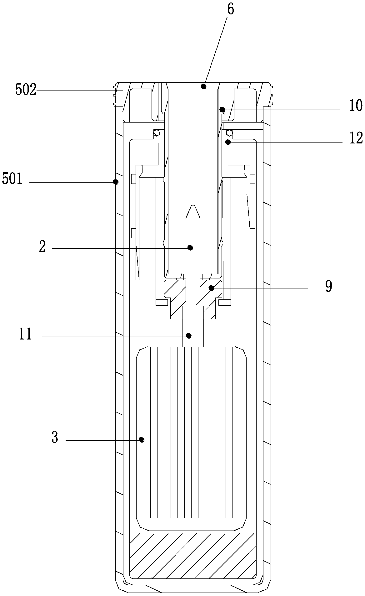 Low-temperature smoking set with rotary separation type heating body, and cigarette withdrawal method