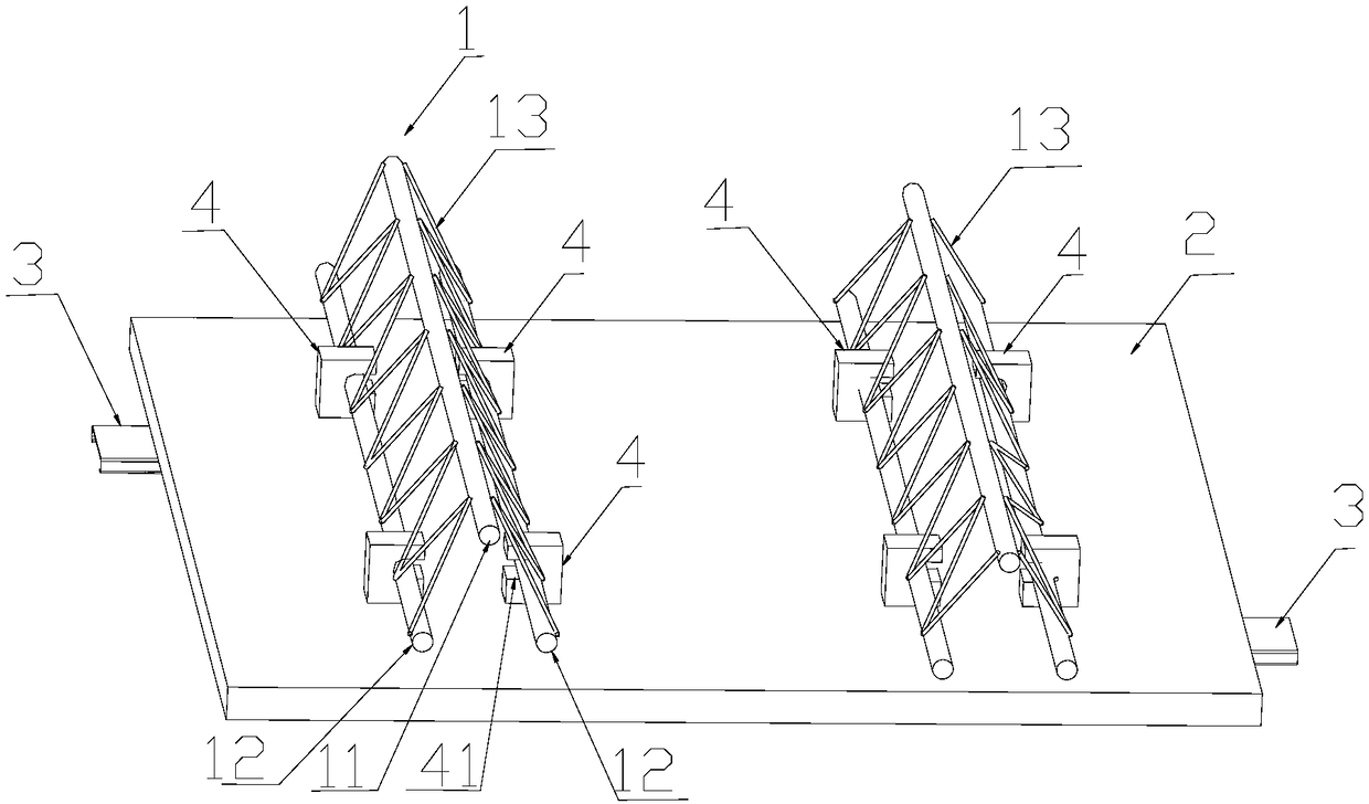 Assembled steel bar truss floor support plate