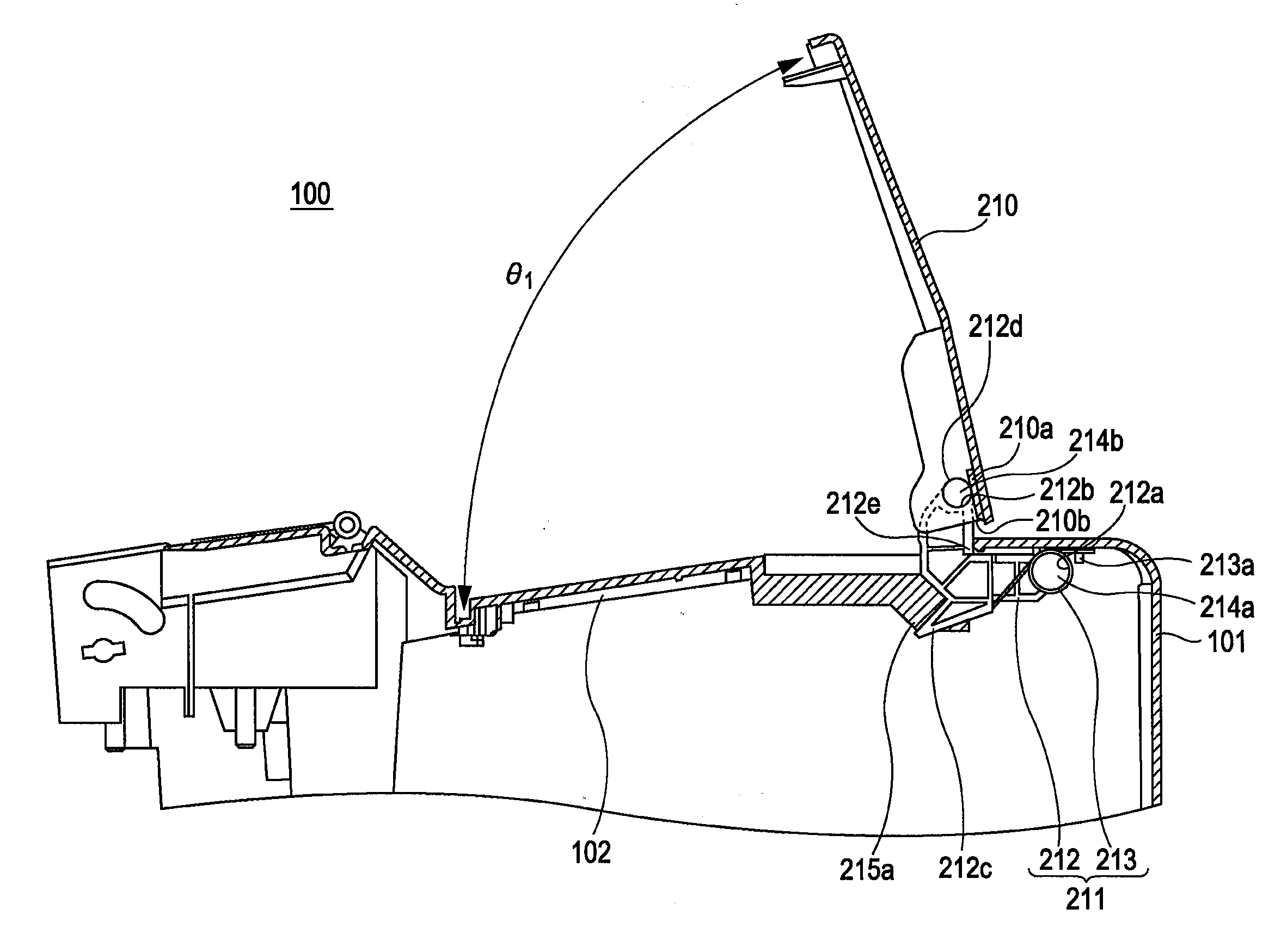 Cover opening and closing mechanism and electronic apparatus