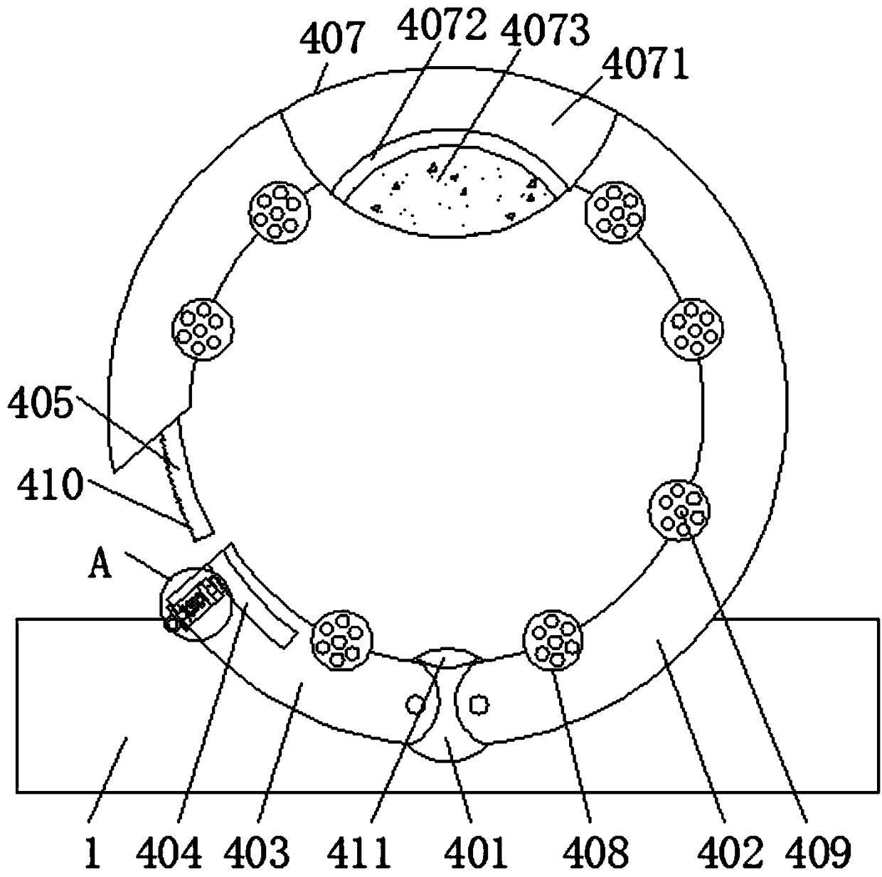 Flexible and adjustable one-full-year infant hairdressing auxiliary device