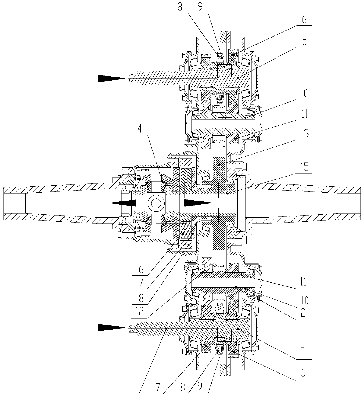 Dual-motor transverse gear-shiftable electric drive axle speed reducer assembly