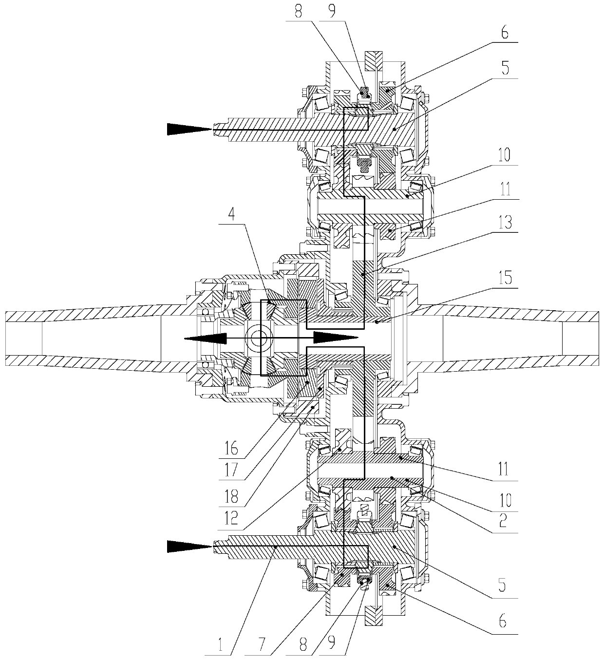 Dual-motor transverse gear-shiftable electric drive axle speed reducer assembly