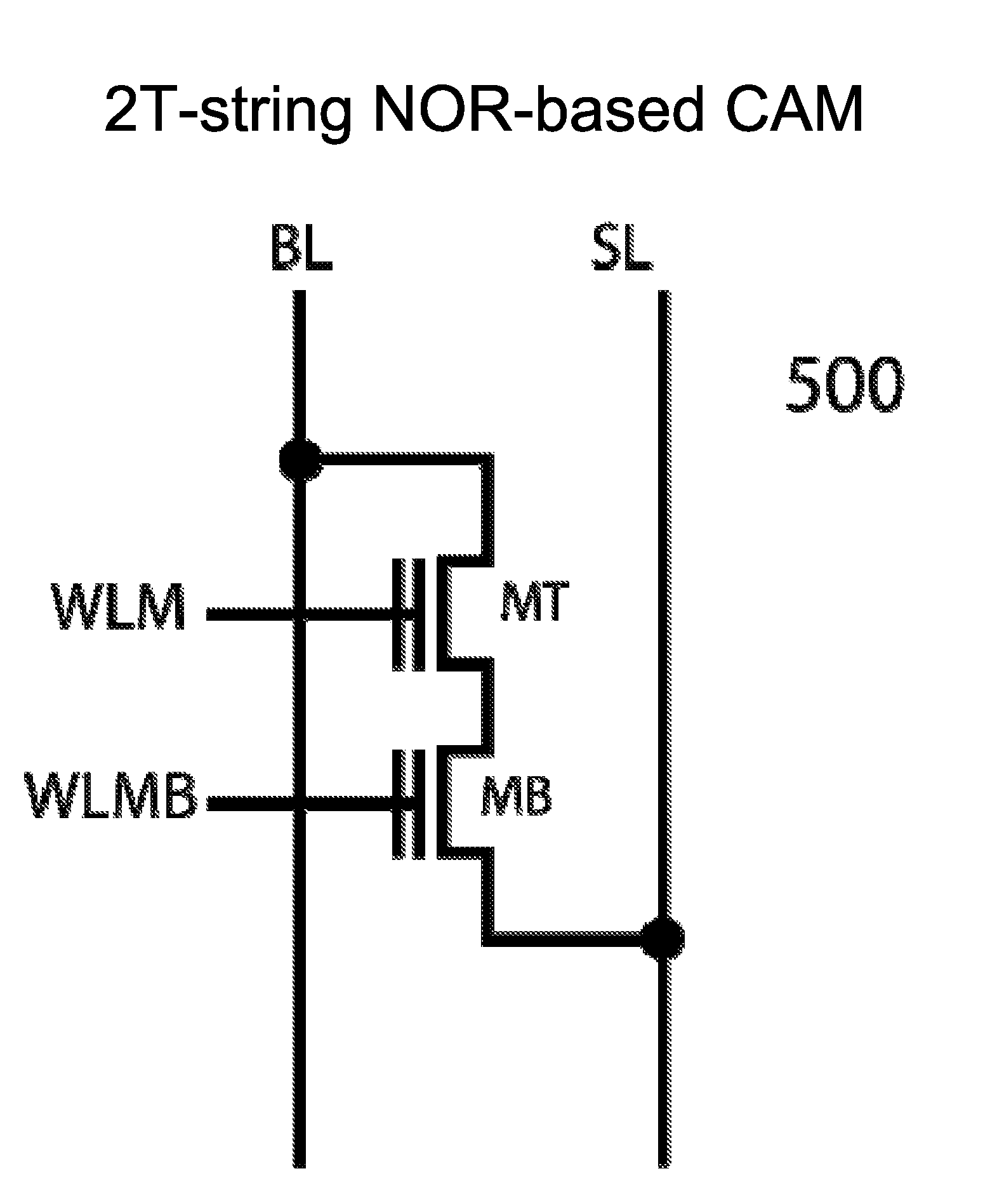 Nor-based bcam/tcam cell and array with NAND scalability