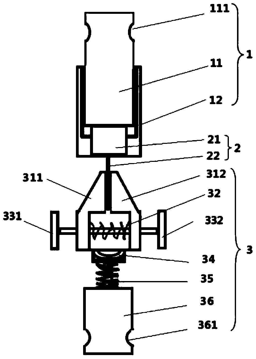 Ceramic-metal composite assembly sealing strength measuring device and using method thereof