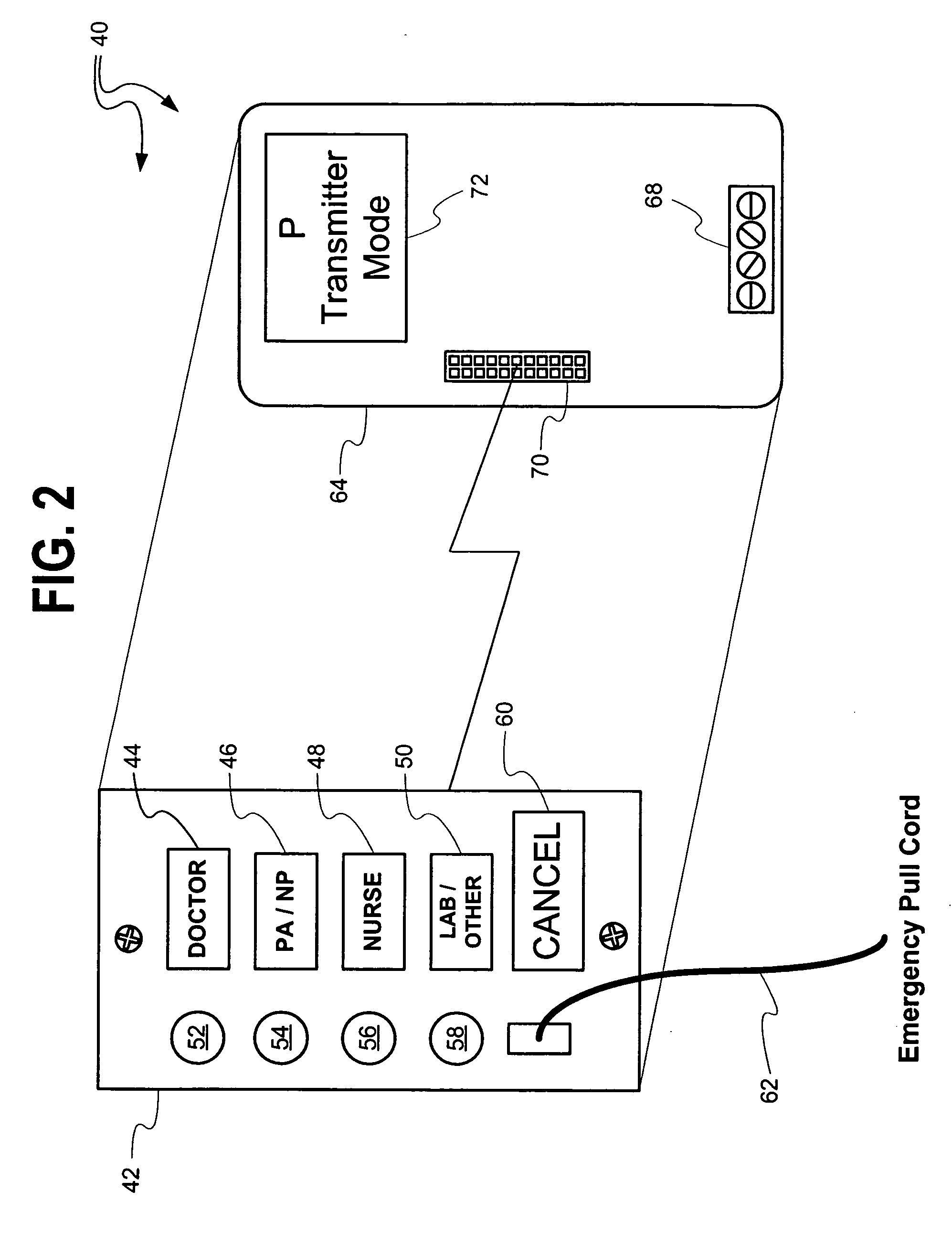 Two-wire dome light power and control system