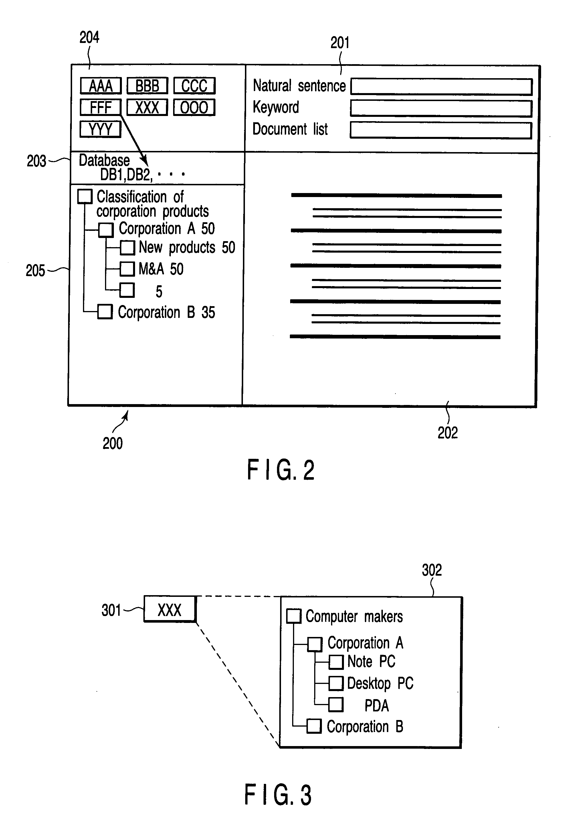 System and method for data classification usable for data search